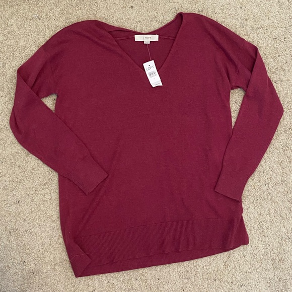 NWT LOFT V-Neck Tunic Sweater - Picture 3 of 6